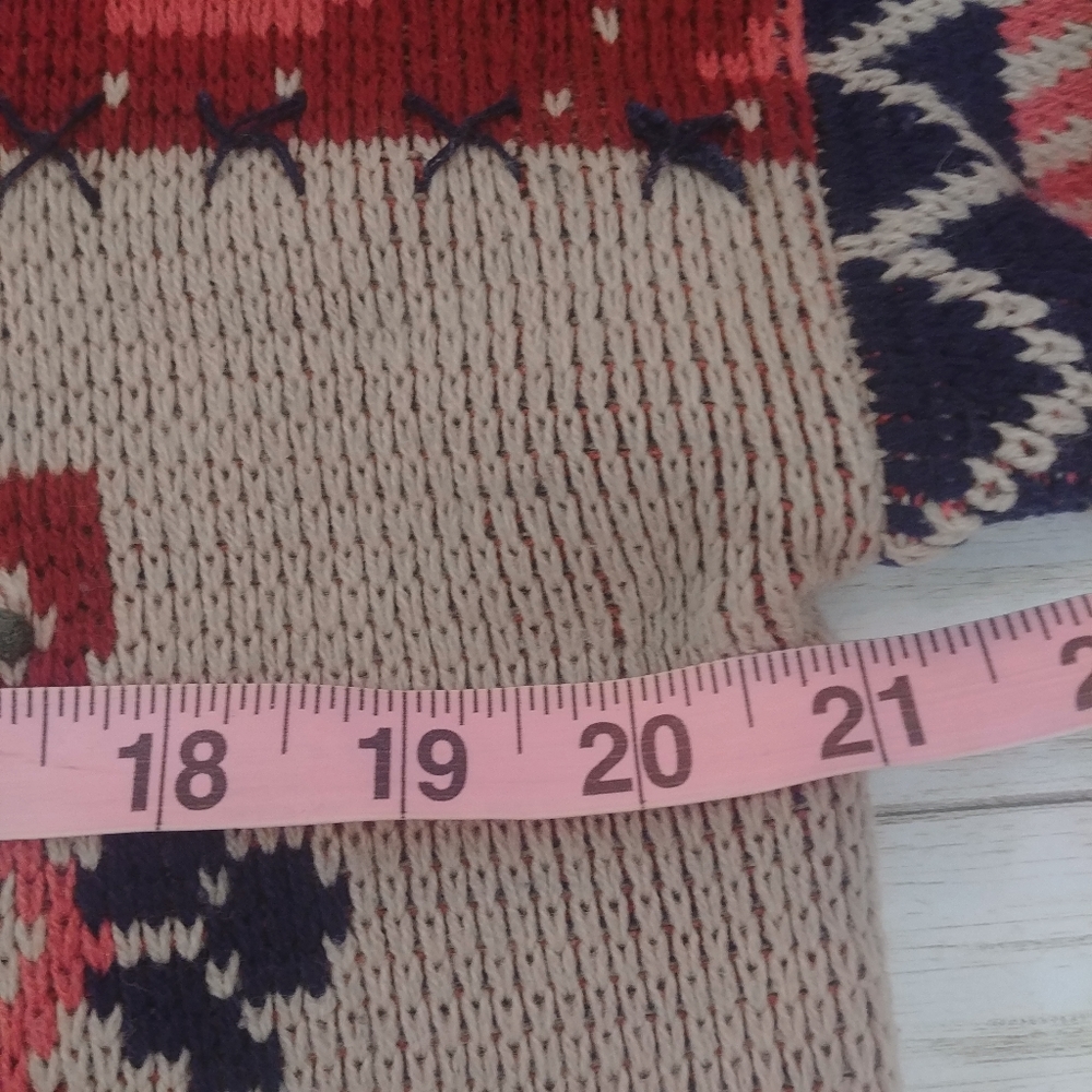 Vintage Patchwork Spring Pullover Sweater - image 3